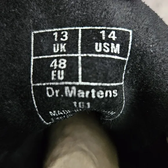 Dr Martens Desert Oasis Black Suede Boots US 14