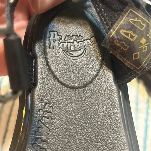 Dr. Martens JUNIOR KLAIRE LEATHER STRAP SANDALS