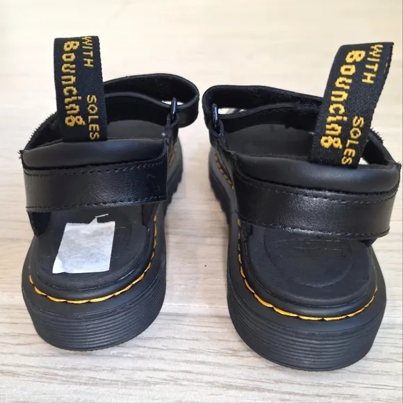 Dr. Martens kid's black Vossie leather sandals  - size 1 - NWOT