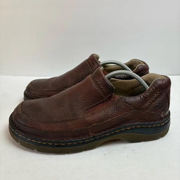 Dr Martens Lennon Brown Leather Slip-on Loafers Mens 9 Womens 10 11198 Doc