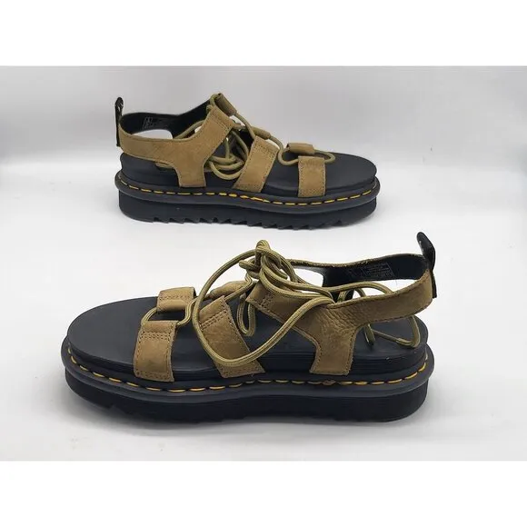 Dr. Martens Nartilla Womens Size 7 Tumbled Nubuck Gladiator Sandals  Savannah Ta