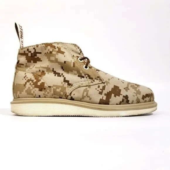 Dr. Martens Nixon Desert Camo Canvas Chukka Boots Gorpcore Military Army Grunge