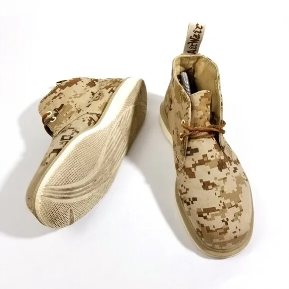 Dr. Martens Nixon Desert Camo Canvas Chukka Boots Gorpcore Military Army Grunge