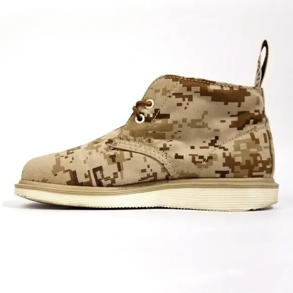 Dr. Martens Nixon Desert Camo Canvas Chukka Boots Gorpcore Military Army Grunge