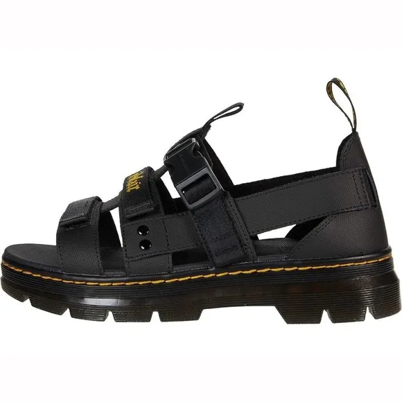 Dr Martens Pearson Air Wair Strappy Sandals  Black Buckle Mens US 12