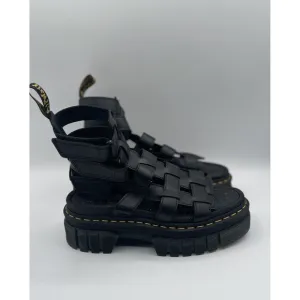 Dr. Martens Sandals Women Black Ricki Gladiator Strappy Shoes Sz EU 39/US 8 New