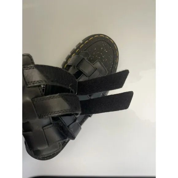Dr. Martens Sandals Women Black Ricki Gladiator Strappy Shoes Sz EU 39/US 8 New