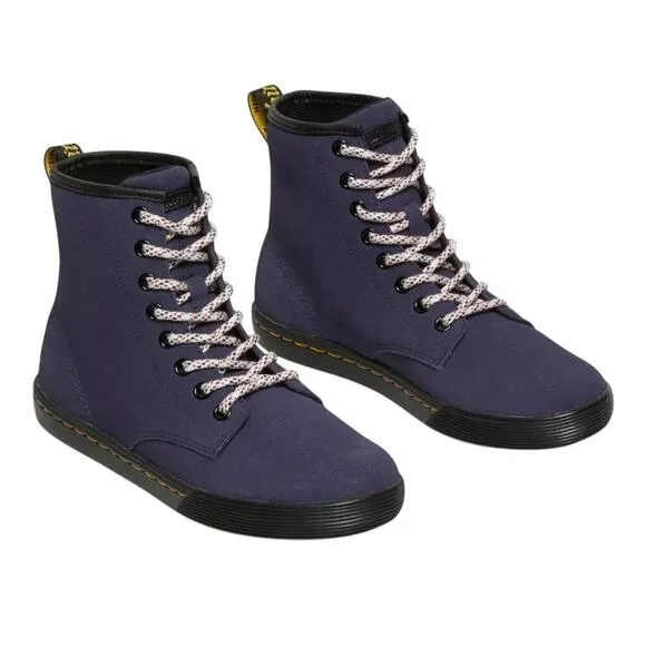 Dr. Martens Sheridan Suede Casual Boots Blue Women’s 8 High Top Lace-up Grunge