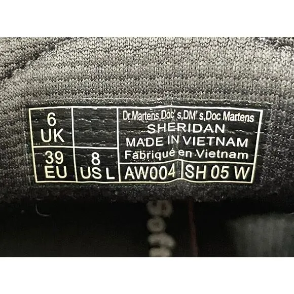 Dr. Martens Sheridan Suede Casual Boots Blue Women’s 8 High Top Lace-up Grunge