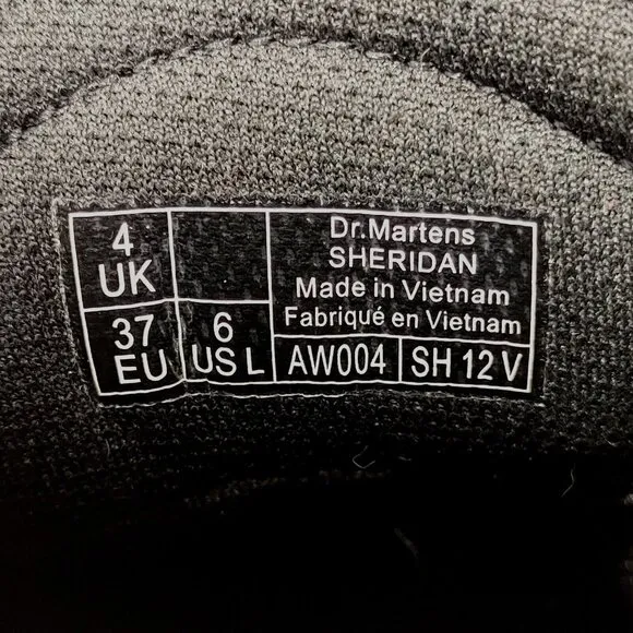 Dr Martens Sheridan Women's Casual Black Matte Boots Size 6