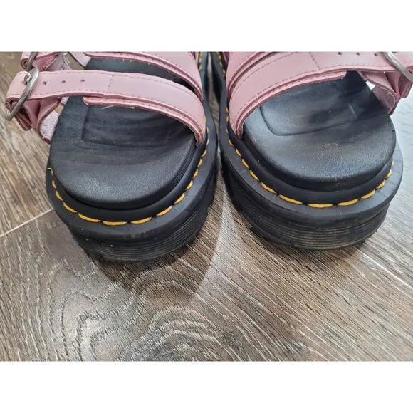 Dr. Martens Women's Blaire Leather Pink Slide Sandals size 5 # 6