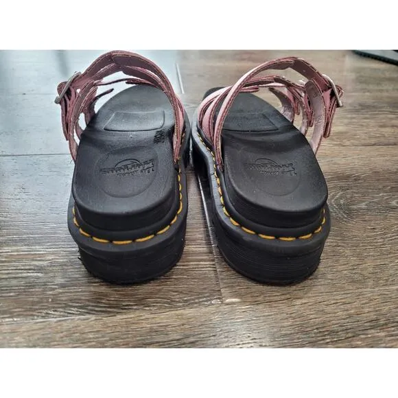 Dr. Martens Women's Blaire Leather Pink Slide Sandals size 5 # 6