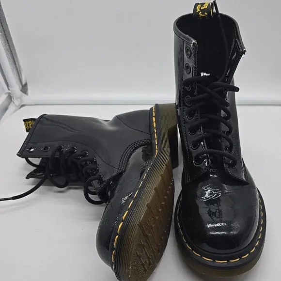 Dr. Martens Women's Boot, Size 7 - Black Patent