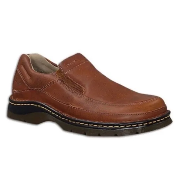 Dr. Martens Zack Pebbled Leather Slip On Loafers Brown Size 11