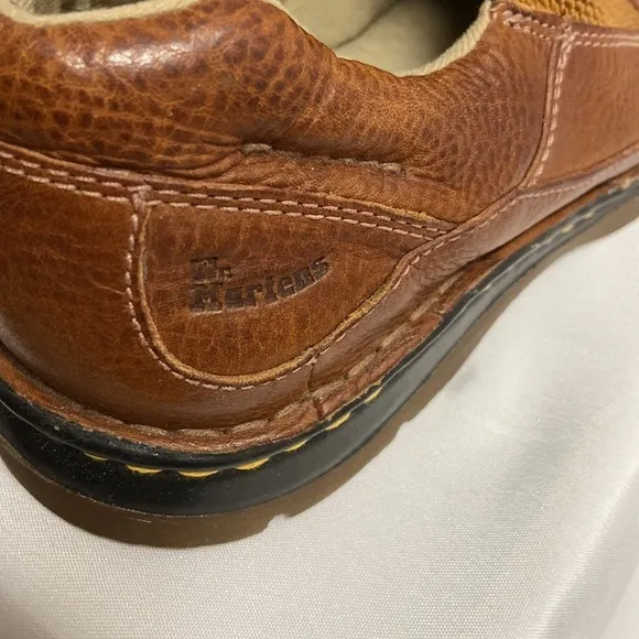 Dr. Martens Zack Pebbled Leather Slip On Loafers Brown Size 11