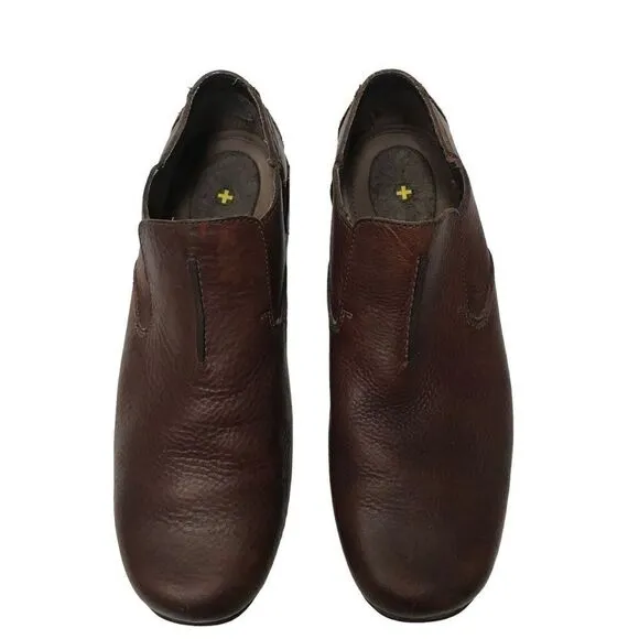 Dr. Martens chestnut brown leather slip on loafers 12