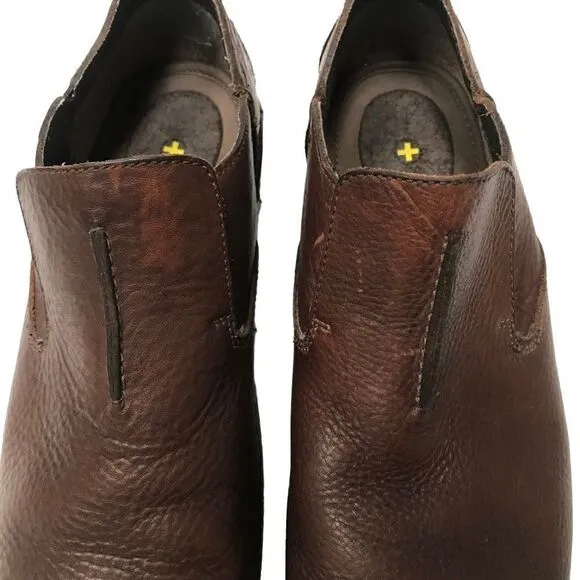 Dr. Martens chestnut brown leather slip on loafers 12