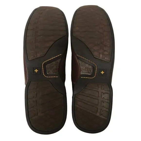 Dr. Martens chestnut brown leather slip on loafers 12