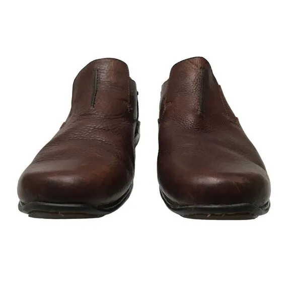 Dr. Martens chestnut brown leather slip on loafers 12