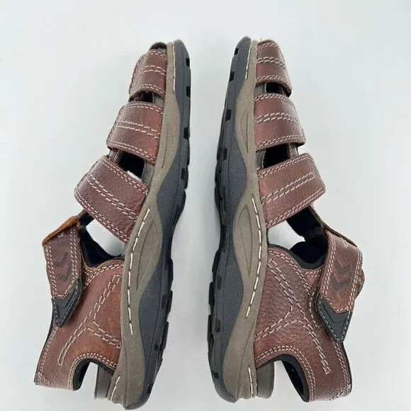 Dr. Scholl’s Men’s Memory Foam Cool Fit Comfort Sandals Size 8 Brown Fishing