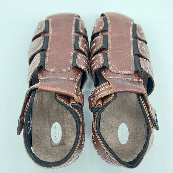 Dr. Scholl’s Men’s Memory Foam Cool Fit Comfort Sandals Size 8 Brown Fishing