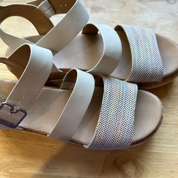 Dr Scholl's Once Twice Strappy Cork Wedge Sandal Size 9.5
