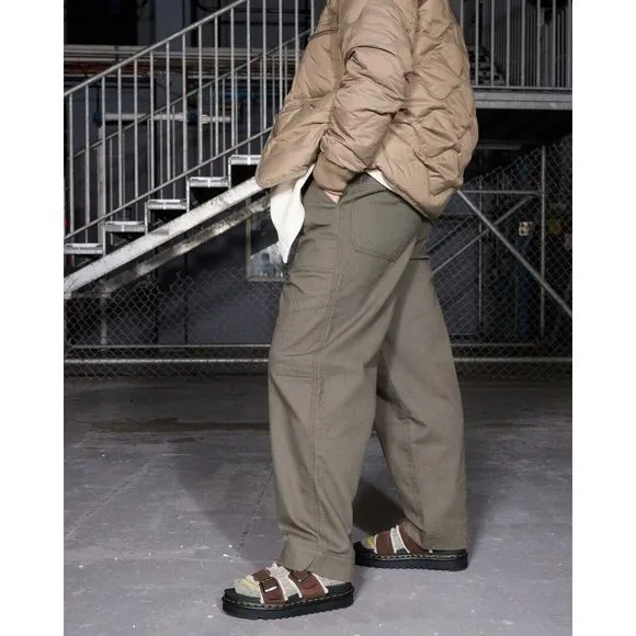 Dr.Martens MYLES SUEDE FUR-LINED BUCKLE SLIDE SANDALS Size 4