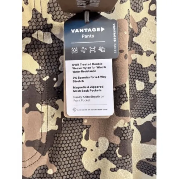 Duck Camp Vantage Pant 42R Hunting Camo Fishing Woods Outdoors