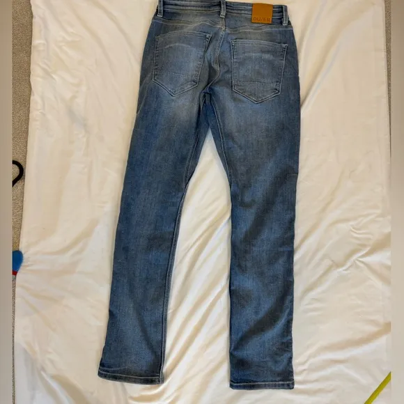 DU/ER L2X Relaxed Taper Jeans – Men’s 30x32 Light Wash Denim Stretch