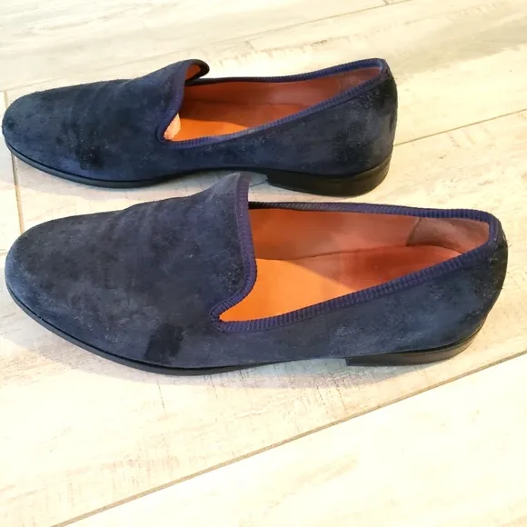 DUKE &amp; DEXTER BLUE DUEDE LOAFERS SIZE 12