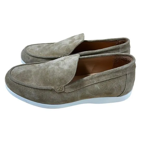 Duke   Dexter Men's Tan Suede Slide On Loafers Size 7 New Without Box