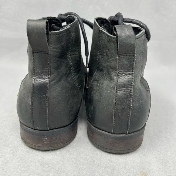 Dune London Simon Casual Leather Lace-Up Boots Black Men’s Sz 10 M