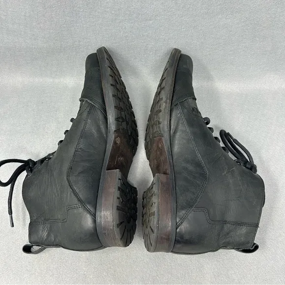 Dune London Simon Casual Leather Lace-Up Boots Black Men’s Sz 10 M