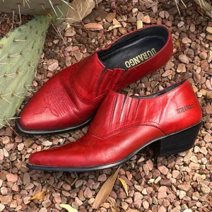Durango Vintage Leather Ankle Boots Red Size 7.5