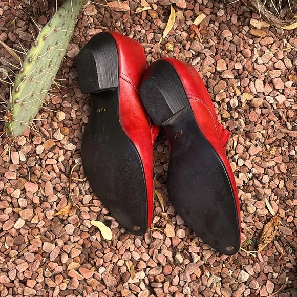 Durango Vintage Leather Ankle Boots Red Size 7.5