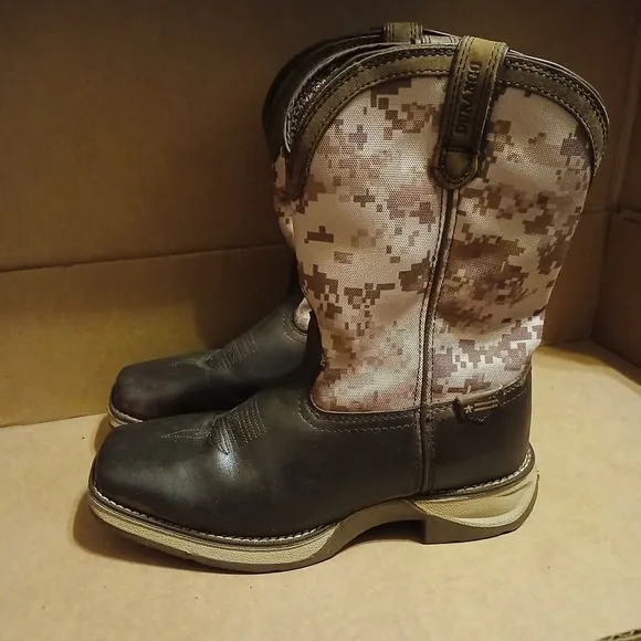 Durango Youth Lil' Rebel Desert Camo Western Boots Youth Boys  Size 6M Country