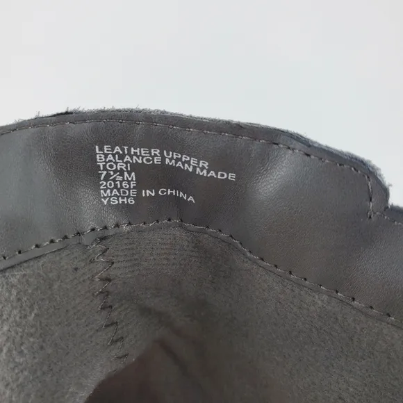 Earth Origins Tori Grey Suede Water Repellent Heel Ankle Boots, Size 7.5