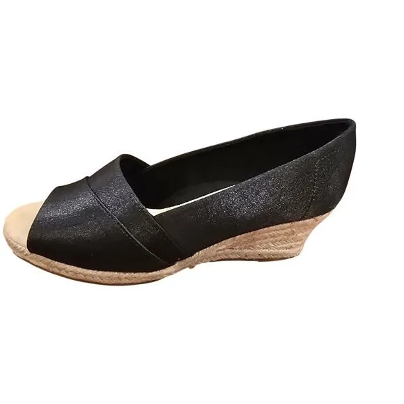 Easy Street Jasper Espadrille Wedge Sandals New Size 6.5