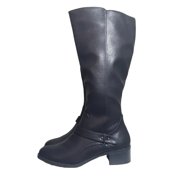Easy Street Jewel Black Riding Boots Sz 9.5M