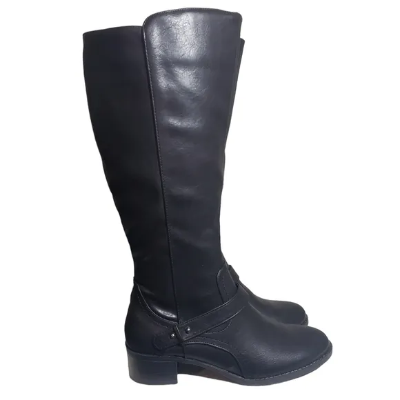 Easy Street Jewel Black Riding Boots Sz 9.5M