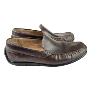 Ecco Brown Leather Slip On Men Loafers Size 42 / 8