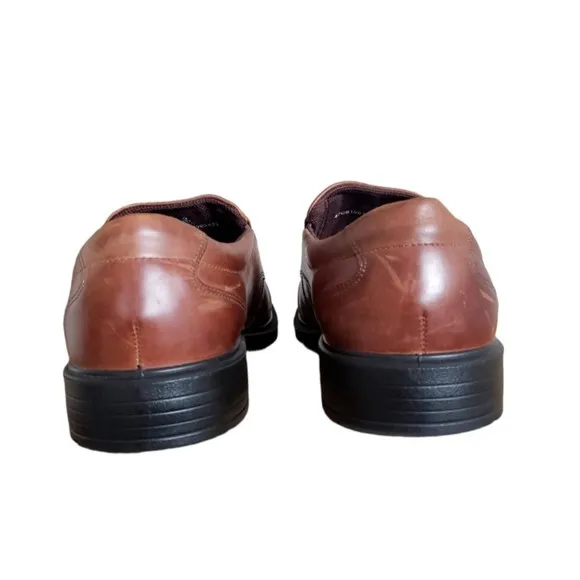 Ecco Helsinki 2.0 Apron Toe Men's Size 13.5  EU 47 Brown Leather Slip On Loafers