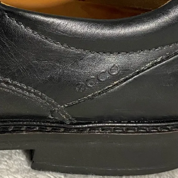 Ecco Holton Apron Black Leather Slip-On Loafers Size 44 EU (Men’s 10-10.5 US)