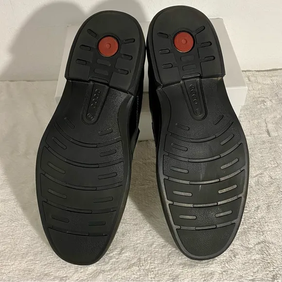 Ecco Holton Apron Black Leather Slip-On Loafers Size 44 EU (Men’s 10-10.5 US)