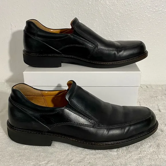 Ecco Holton Apron Black Leather Slip-On Loafers Size 44 EU (Men’s 10-10.5 US)