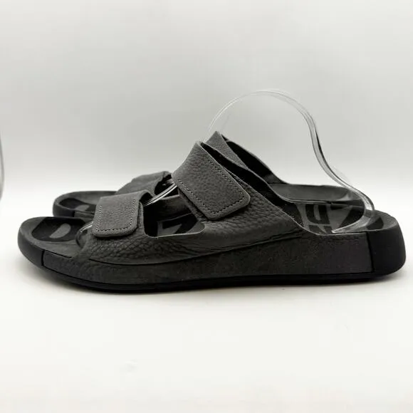 ECCO Men's 2nd Cozmo Two Band Slide Sandals EU 48 US 14-14.5 Grey NWOB