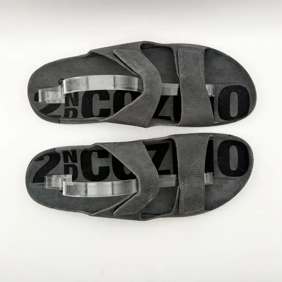 ECCO Men's 2nd Cozmo Two Band Slide Sandals EU 48 US 14-14.5 Grey NWOB