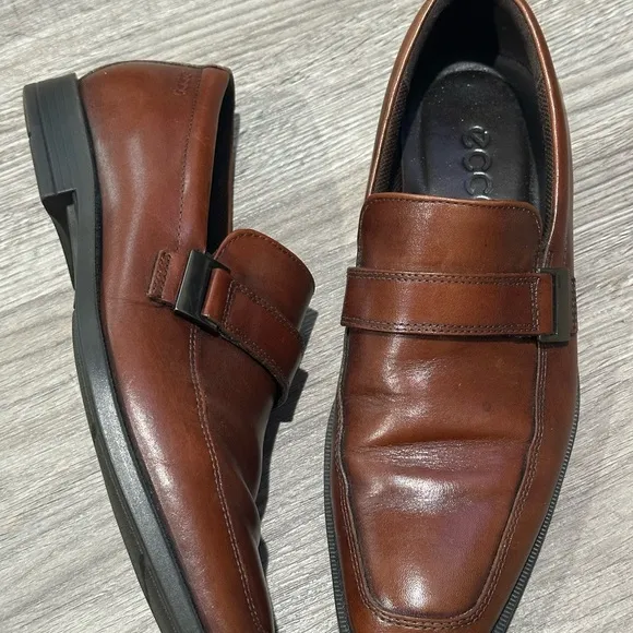 ECCO Men's Brown Leather Loafers