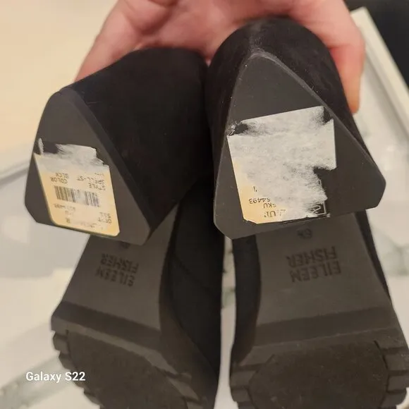Eileen Fisher &quot;Spell&quot; Black Sock Booties. NIB. Size 6.5