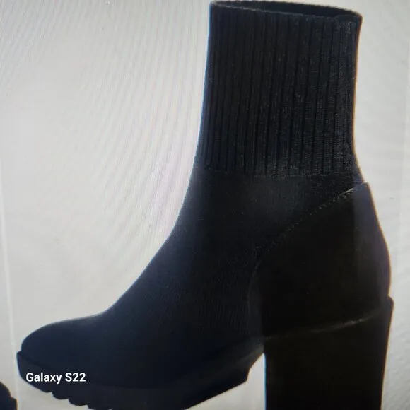 Eileen Fisher &quot;Spell&quot; Black Sock Booties. NIB. Size 6.5